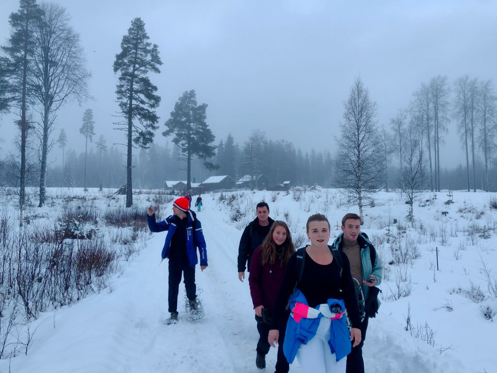 Sneeuwschoenen wandeling groepsreis Zweden